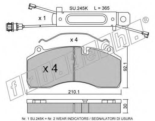FRI.TECH. 8230W Комплект тормозных колодок, дисковый тормоз