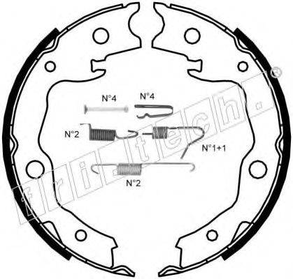 FRI.TECH. 1067198K Комплект тормозных колодок, стояночная тормозная система