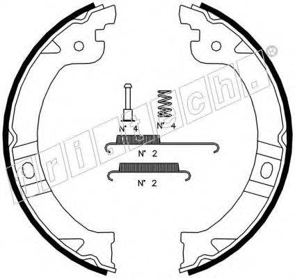 FRI.TECH. 1023002K Комплект тормозных колодок, стояночная тормозная система