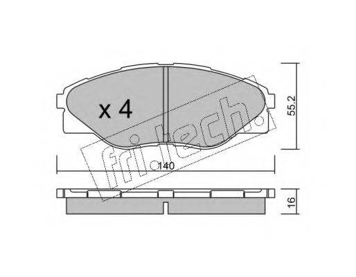 FRI.TECH. 9520 Комплект тормозных колодок, дисковый тормоз