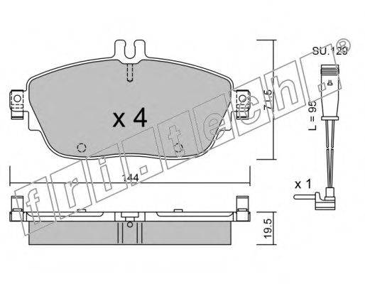FRI.TECH. 9810W Комплект тормозных колодок, дисковый тормоз