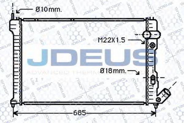 JDEUS 007E23 Радиатор, охлаждение двигателя