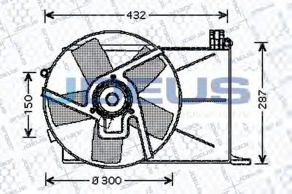 JDEUS EV200530 Вентилятор, охлаждение двигателя