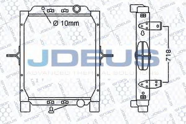 JDEUS 123M17 Радиатор, охлаждение двигателя