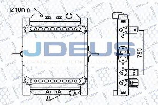 JDEUS 123M19 Радиатор, охлаждение двигателя