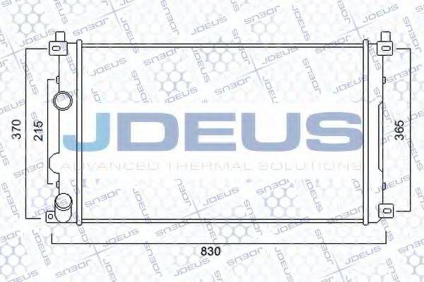 JDEUS 023M25 Радиатор, охлаждение двигателя