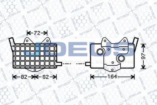 JDEUS 417M26 масляный радиатор, двигательное масло