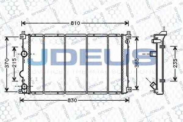 JDEUS 023M27 Радиатор, охлаждение двигателя