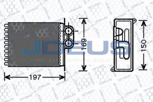 JDEUS 217M83 Теплообменник, отопление салона