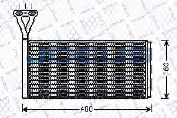 JDEUS 241M04 Теплообменник, отопление салона