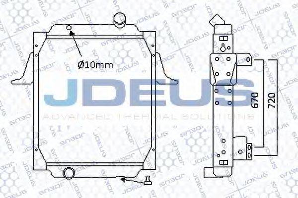 JDEUS 123M02 Радиатор, охлаждение двигателя