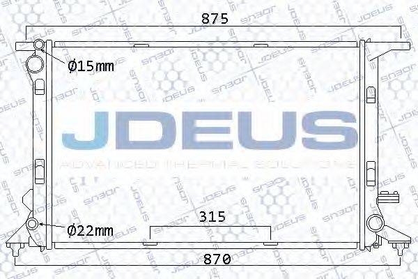 JDEUS 001M25 Радиатор, охлаждение двигателя