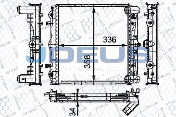 JDEUS 043M11 Радиатор, охлаждение двигателя