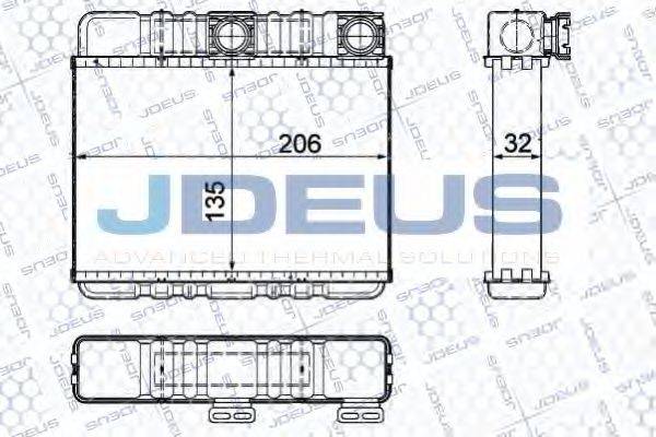 JDEUS 205M16 Теплообменник, отопление салона