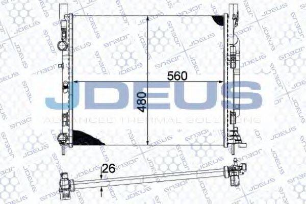 JDEUS 023M94 Радиатор, охлаждение двигателя
