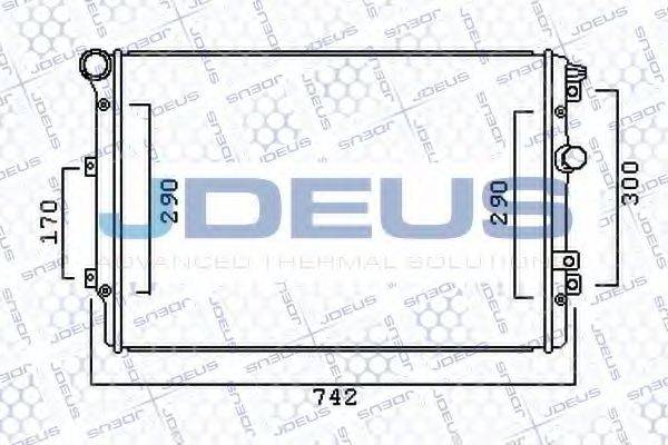 JDEUS 030M59 Радиатор, охлаждение двигателя