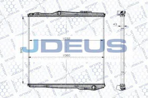 JDEUS 141M07 Радиатор, охлаждение двигателя