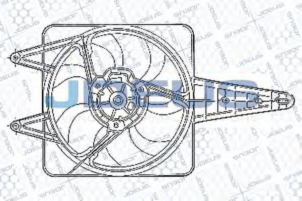 JDEUS EV02249 Вентилятор, охлаждение двигателя