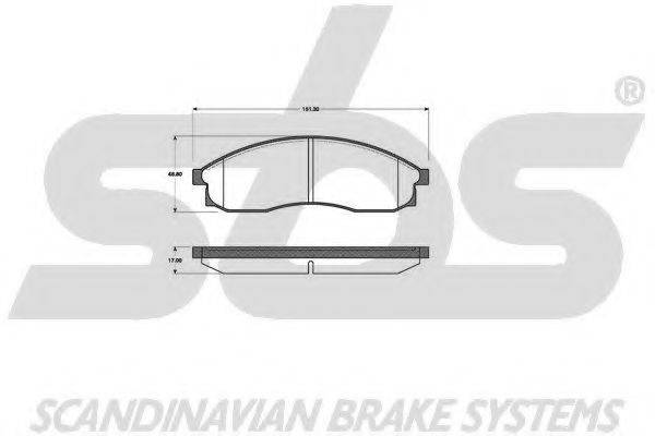 SBS 1501222250 Комплект тормозных колодок, дисковый тормоз