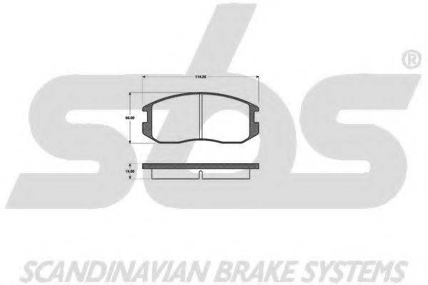 SBS 1501223017 Комплект тормозных колодок, дисковый тормоз