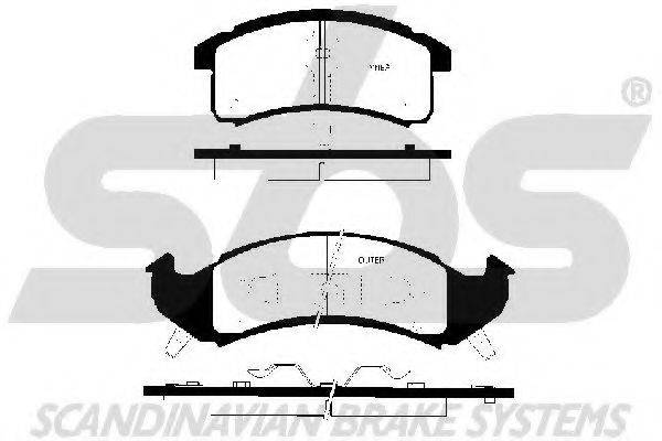 SBS 1501229213 Комплект тормозных колодок, дисковый тормоз