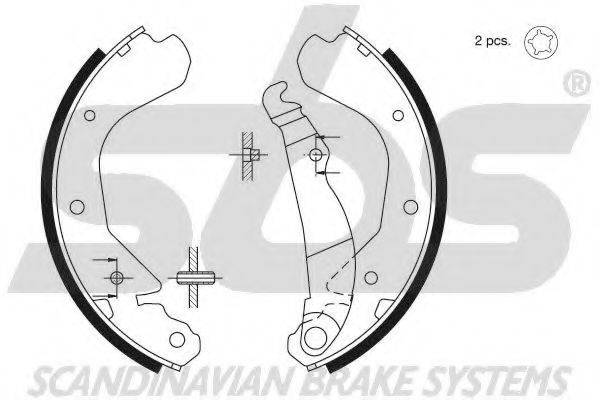SBS 18492736409 Комплект тормозных колодок