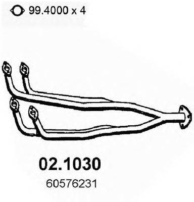 ASSO 021030 Труба выхлопного газа