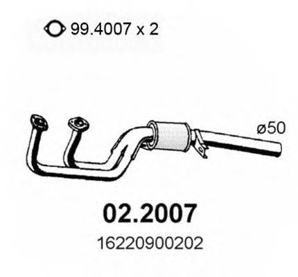 ASSO 022007 Предглушитель выхлопных газов