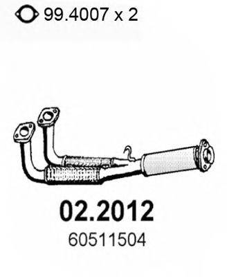 ASSO 022012 Предглушитель выхлопных газов