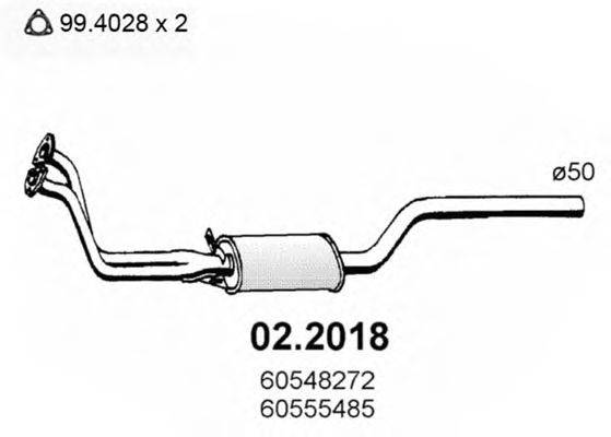 ASSO 022018 Предглушитель выхлопных газов