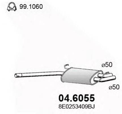 ASSO 046055 Средний глушитель выхлопных газов