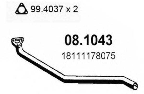 ASSO 081043 Труба выхлопного газа