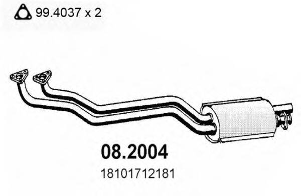 ASSO 082004 Предглушитель выхлопных газов
