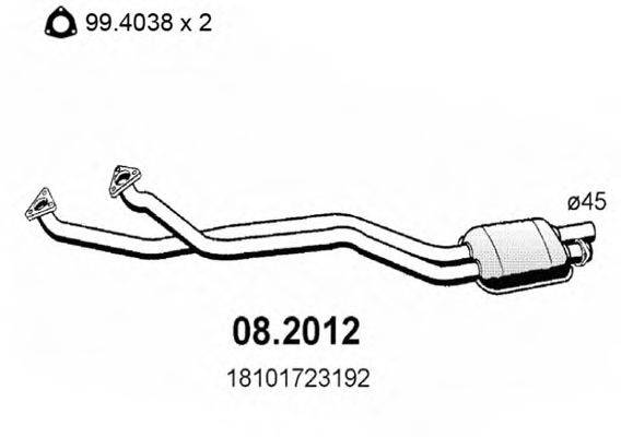 ASSO 082012 Предглушитель выхлопных газов