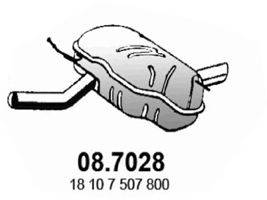 ASSO 087028 Глушитель выхлопных газов конечный
