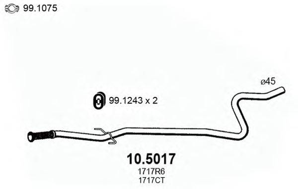 ASSO 105017 Труба выхлопного газа