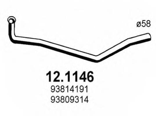 ASSO 121146 Труба выхлопного газа