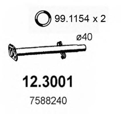 ASSO 123001 Труба выхлопного газа