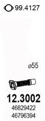 ASSO 123002 Труба выхлопного газа