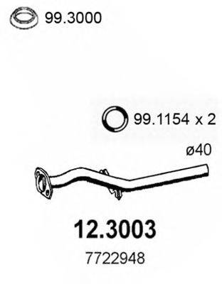 ASSO 123003 Труба выхлопного газа