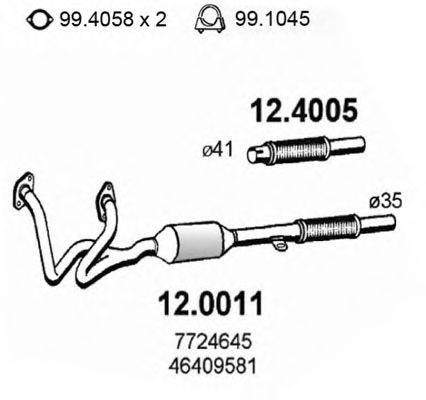 ASSO 124005 Труба выхлопного газа