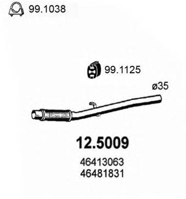 ASSO 125009 Труба выхлопного газа