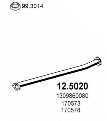 ASSO 125020 Труба выхлопного газа