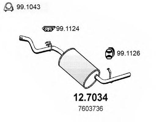 ASSO 127034 Глушитель выхлопных газов конечный