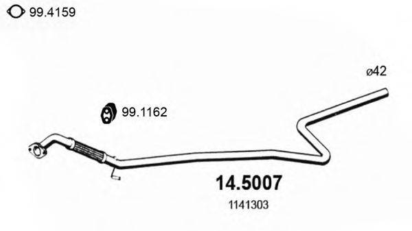 ASSO 145007 Труба выхлопного газа