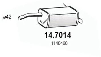 ASSO 147014 Глушитель выхлопных газов конечный