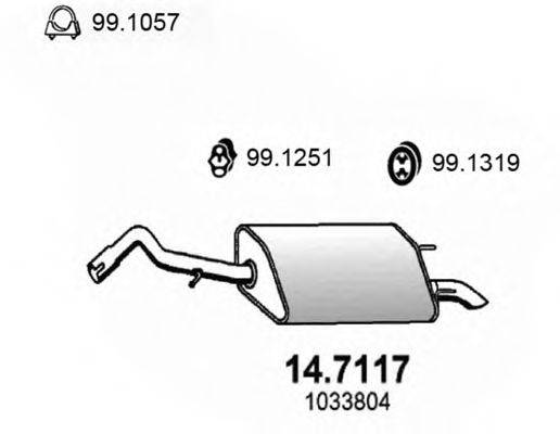 ASSO 147117 Глушитель выхлопных газов конечный