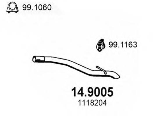 ASSO 149005 Труба выхлопного газа