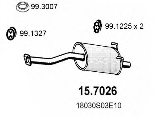 ASSO 157026 Глушитель выхлопных газов конечный