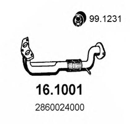 ASSO 161001 Труба выхлопного газа